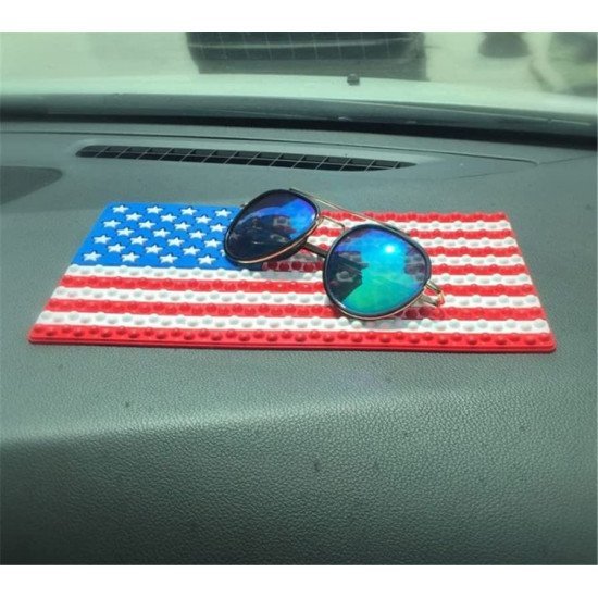 U.S.A. Flag Anti-Skid Car Dashboard Mat - Non Slip Silicone U.S.A. Flag Anti-Skid Car Dashboard Mat - Non Slip Silicone