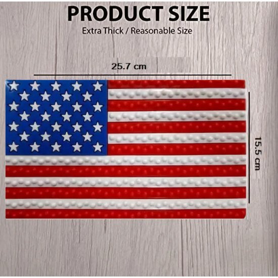 U.S.A. Flag Anti-Skid Car Dashboard Mat - Non Slip Silicone U.S.A. Flag Anti-Skid Car Dashboard Mat - Non Slip Silicone