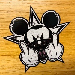 Angry Mickey Car Windshield Decal Angry Mickey Car Windshield Decal