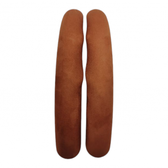 Tan Brown Suede Fabric Steering Wheel Cover - Universal Fit Tan Brown Suede Fabric Steering Wheel Cover - Universal Fit