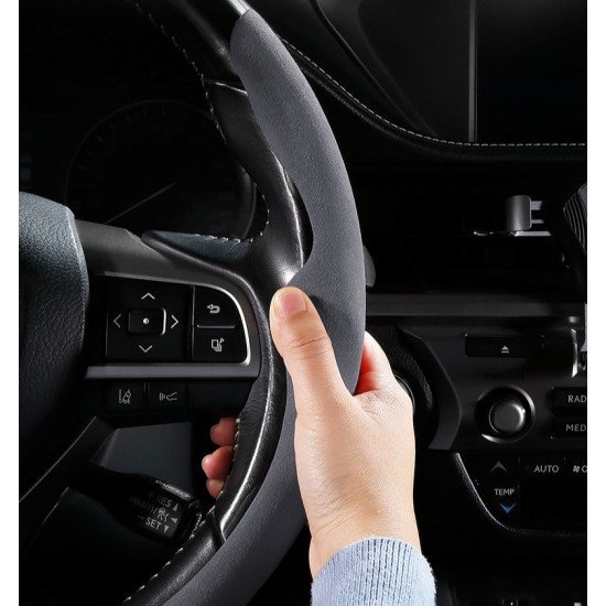 Suede Fabric Steering Wheel Covers - Universal Fit (5 Colors) Suede Fabric Steering Wheel Covers - Universal Fit (5 Colors)
