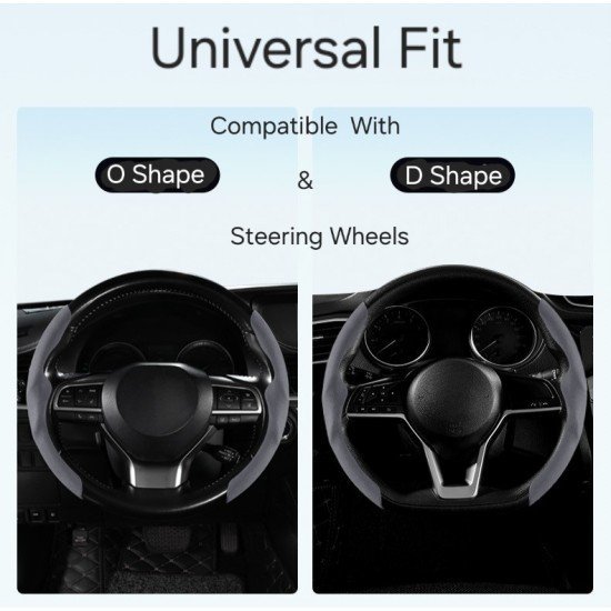 Suede Fabric Steering Wheel Covers - Universal Fit (5 Colors) Suede Fabric Steering Wheel Covers - Universal Fit (5 Colors)
