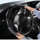 Suede Fabric Steering Wheel Cover - Universal Fit (Grey) Suede Fabric Steering Wheel Cover - Universal Fit (Grey)