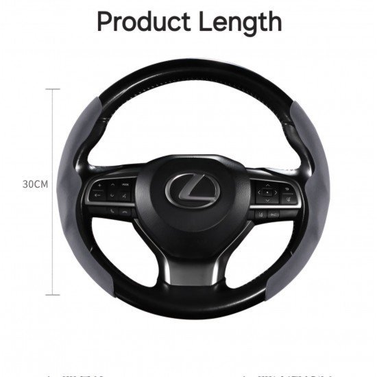 Suede Fabric Steering Wheel Covers - Universal Fit (5 Colors) Suede Fabric Steering Wheel Covers - Universal Fit (5 Colors)