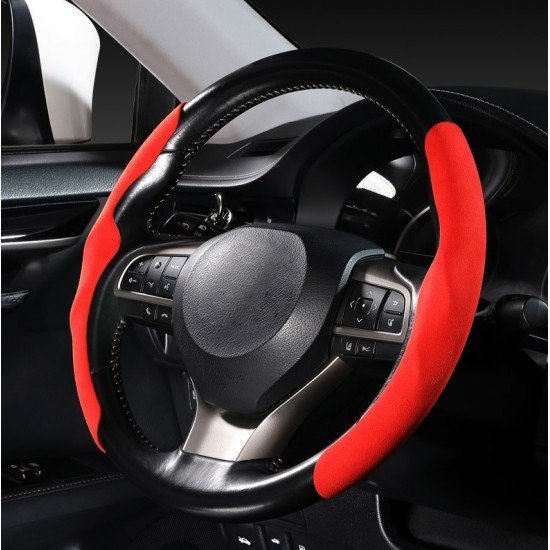 Suede Fabric Steering Wheel Covers - Universal Fit (5 Colors) Suede Fabric Steering Wheel Covers - Universal Fit (5 Colors)