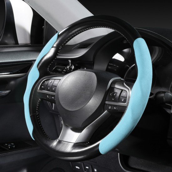 Suede Fabric Steering Wheel Covers - Universal Fit (5 Colors) Suede Fabric Steering Wheel Covers - Universal Fit (5 Colors)