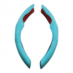 Suede Fabric Steering Wheel Cover - Universal Fit (Sky Blue)