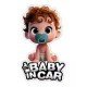 Baby in Car Rear Windshield Stickers (Waterproof) 20 cm height Baby in Car Rear Windshield Stickers (Waterproof) 20 cm height