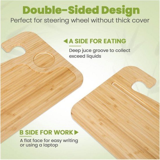 Bamboo Car Steering Wheel Tray Bamboo Car Steering Wheel Tray