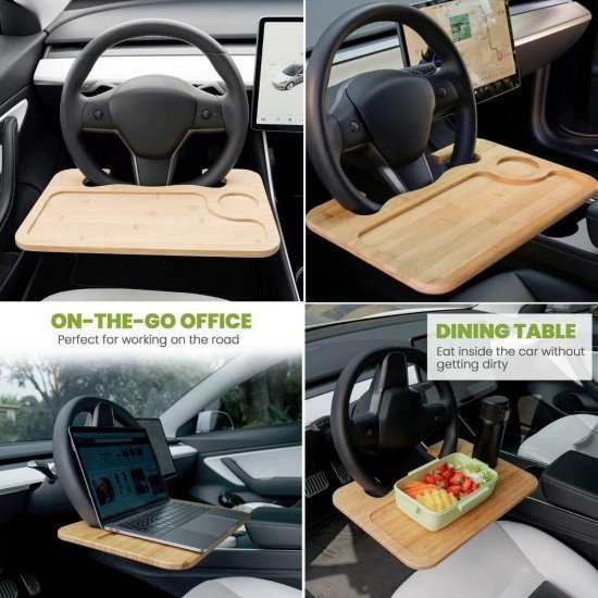 Bamboo Car Steering Wheel Tray Bamboo Car Steering Wheel Tray