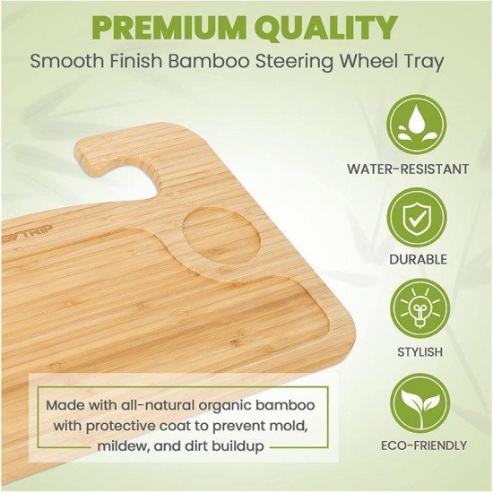 Bamboo Car Steering Wheel Tray Bamboo Car Steering Wheel Tray