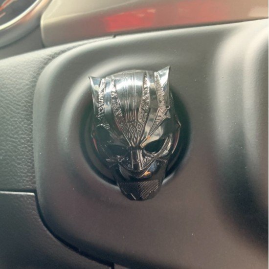 Black Panther Car Engine Start Stop Button Flip Covers - Universal Fit (Black)