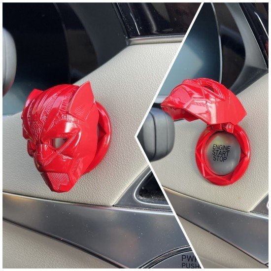 Panther Car Engine Start Stop Button Flip Covers - Universal Fit (Red) Panther Car Engine Start Stop Button Flip Covers - Universal Fit (Red)