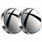 Blind Spot Rear View Convex Mirror -360° Adjustable (Pack of 2) in Chrome & Black Color
