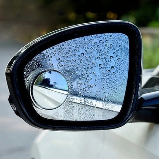 Blind Spot Rear View Convex Mirror -360° Adjustable (Pack of 2) in Chrome & Black Color Blind Spot Rear View Convex Mirror -360° Adjustable (Pack of 2) in Chrome & Black Color