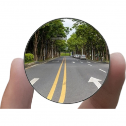 Frameless Blind Spot Rear View Convex Mirror -360° Adjustable & Anti Scratch (Pack of 2)