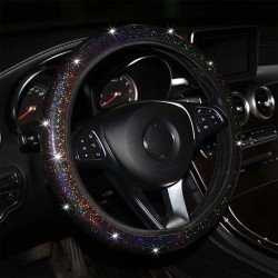 Sparkling Black Bling Steering Wheel Cover Universal Fit – Stretch Fit Sparkling Black Bling Steering Wheel Cover Universal Fit – Stretch Fit