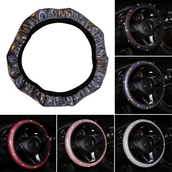 Sparkling Silver Bling Steering Wheel Cover Universal Fit – Stretch Fit Sparkling Silver Bling Steering Wheel Cover Universal Fit – Stretch Fit