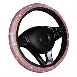 Glitter Pink Bling Steering Wheel Cover Universal Fit – Stretch Fit 