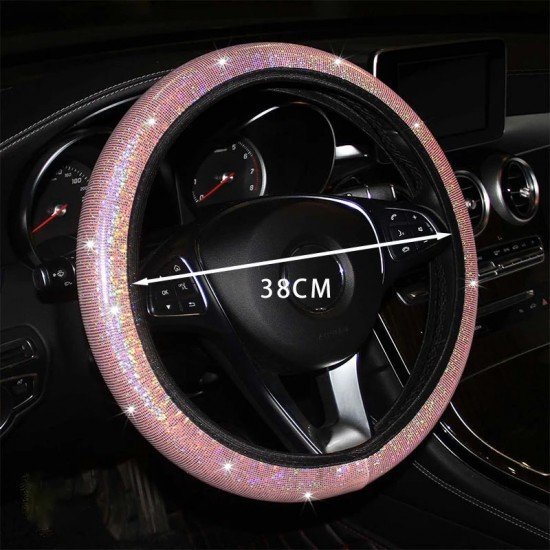 Sparkling Black Bling Steering Wheel Cover Universal Fit – Stretch Fit Sparkling Black Bling Steering Wheel Cover Universal Fit – Stretch Fit