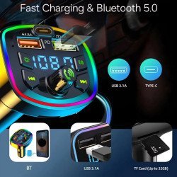 Bluetooth FM Transmitter, 3.1Amp PD Car Fast Charger Bluetooth FM Transmitter, 3.1Amp PD Car Fast Charger