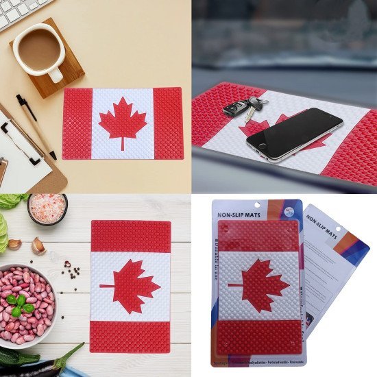 Canadian Flag Anti-Skid Car Dashboard Mat - Non Slip Silicone Canadian Flag Anti-Skid Car Dashboard Mat - Non Slip Silicone