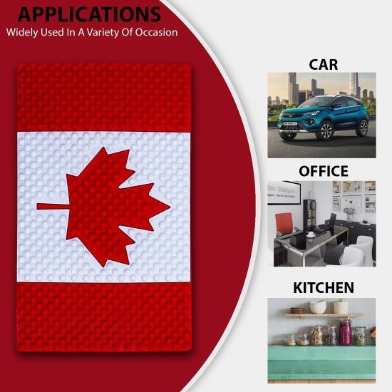 Canadian Flag Anti-Skid Car Dashboard Mat - Non Slip Silicone Canadian Flag Anti-Skid Car Dashboard Mat - Non Slip Silicone