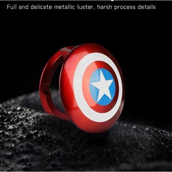 Captain America Shield Car Engine Start Stop Button Flip Cover | Universal Fit