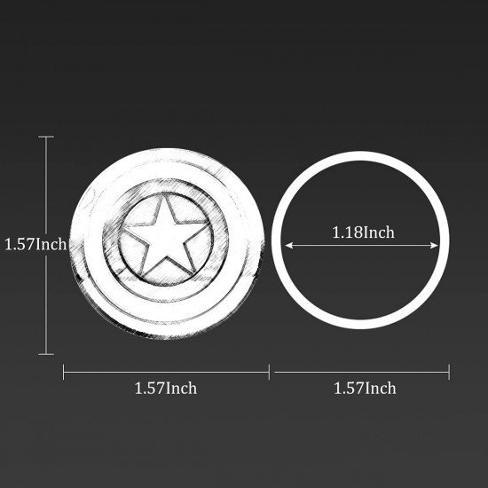 Captain America Shield Car Engine Start Stop Button Flip Cover | Universal Fit