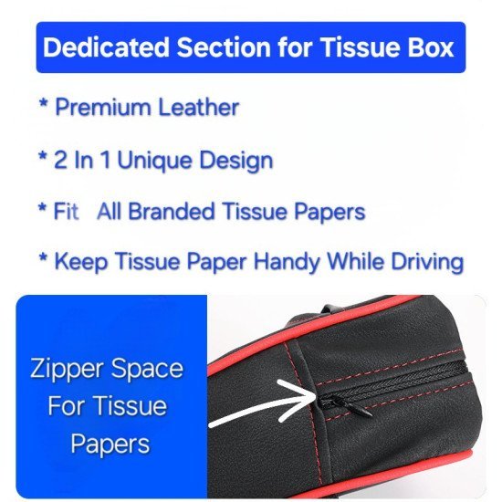 2 In 1 Car Armrest Leather Cushion with Built-In Tissue Holder (3 colors) 2 In 1 Car Armrest Leather Cushion with Built-In Tissue Holder (3 colors)