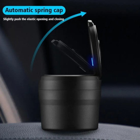 Portable LED Car Ashtray - Pop Up Ashtray with LED Light (3 Colors)