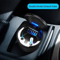 Portable LED Car Ashtray - Pop Up Ashtray with LED Light (3 Colors)