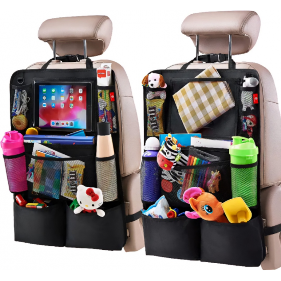 Car Back Seat Organizer - 8 Open Pockets (Oxford Material)