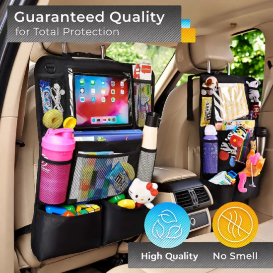 Car Back Seat Organizer - 8 Open Pockets (Oxford Material)