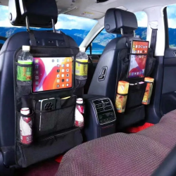 Car Back Seat Organizer with Zipper Pocket – 600D Oxford Material Car Back Seat Organizer with Zipper Pocket – 600D Oxford Material