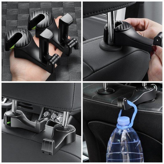2 In 1 Car Headrest Hooks & Phone Holder 2 In 1 Car Headrest Hooks & Phone Holder
