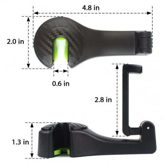 2 In 1 Car Headrest Hooks & Phone Holder 2 In 1 Car Headrest Hooks & Phone Holder