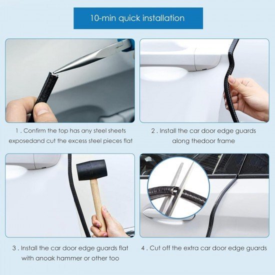 Car Door Edge Protector Anti Collision Door Strip (10Meter Roll) U Channel Design Car Door Edge Protector Anti Collision Door Strip (10Meter Roll) U Channel Design