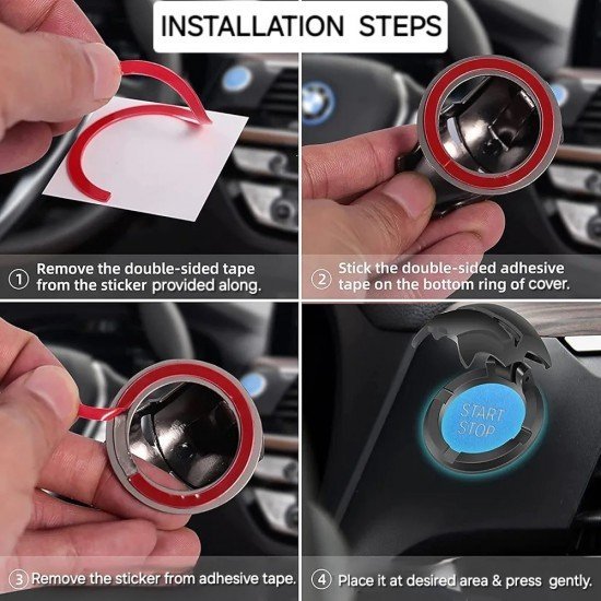 Iron Man Car Engine Start Stop Button Flip Covers - Universal Fit (8 Colors)