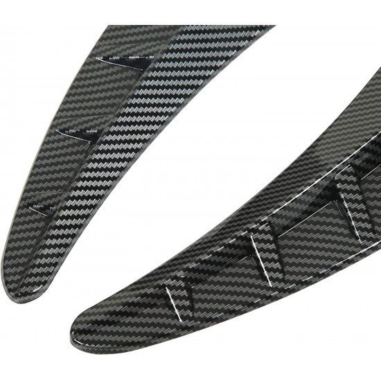 Carbon Fiber Car Fender Shark Emblems | Universal Fit | Pack of 2