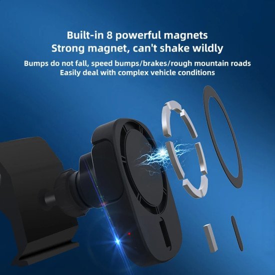 15W Qi Magnetic Car Wireless Fast Charger with Capacitor 15W Qi Magnetic Car Wireless Fast Charger with Capacitor