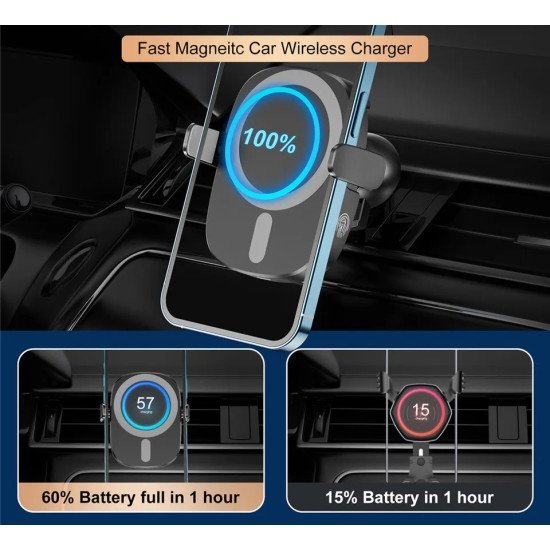 15W Qi Magnetic Car Wireless Fast Charger with Capacitor 15W Qi Magnetic Car Wireless Fast Charger with Capacitor