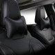 Car Neck Leather Pillow Pack of 2 - Headrest Neck Support Cushions (BLACK) Car Neck Leather Pillow Pack of 2 - Headrest Neck Support Cushions (BLACK)
