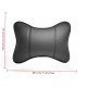 Car Neck Leather Pillow Pack of 2 - Headrest Neck Support Cushions (BLACK) Car Neck Leather Pillow Pack of 2 - Headrest Neck Support Cushions (BLACK)