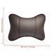Coffee Color Car Neck Leather Pillow Pack of 2 Coffee Color Car Neck Leather Pillow Pack of 2