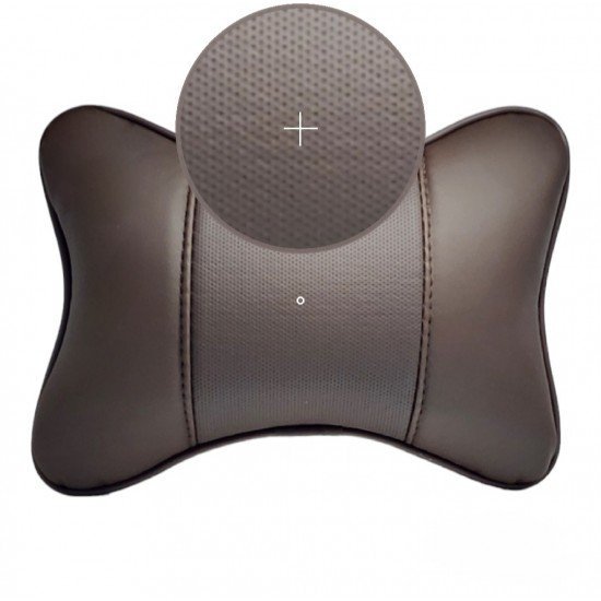Coffee Color Car Neck Leather Pillow Pack of 2 Coffee Color Car Neck Leather Pillow Pack of 2