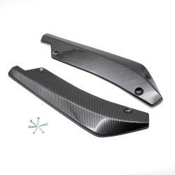 Car Rear Diffuser Splitter Winglets - Wrap Angle Protector (Pack of 2) Carbon Fiber