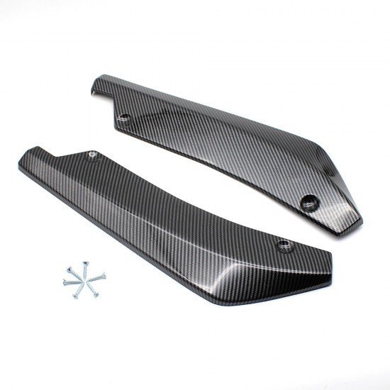 Car Rear Diffuser Splitter Winglets - Wrap Angle Protector (Pack of 2) Carbon Fiber Car Rear Diffuser Splitter Winglets - Wrap Angle Protector (Pack of 2) Carbon Fiber