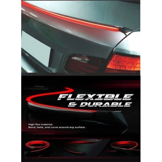Carbon Fiber Rear LED Spoiler - Universal Fit (Waterproof) 130cm Carbon Fiber Rear LED Spoiler - Universal Fit (Waterproof) 130cm