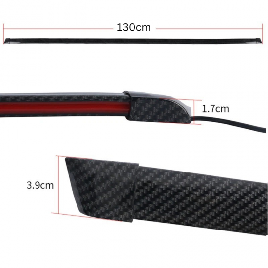 Carbon Fiber Rear LED Spoiler - Universal Fit (Waterproof) 130cm Carbon Fiber Rear LED Spoiler - Universal Fit (Waterproof) 130cm